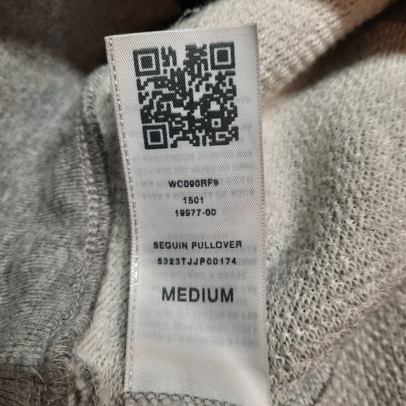 True Religion (Medium) Sequin Boyfriend Grey Sweater - Picture 9 of 11